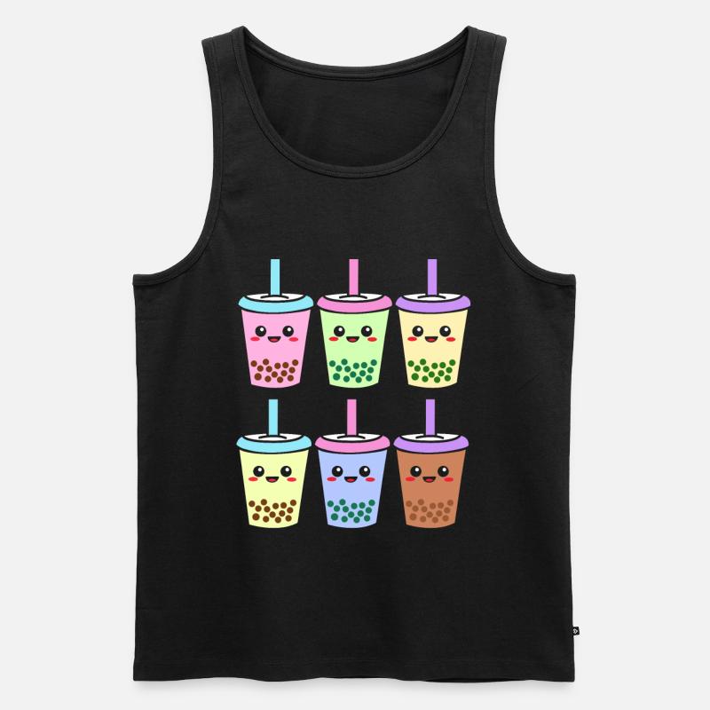 Bubble Tee Boba Tea - Men's Premium Organic Tank Top - black