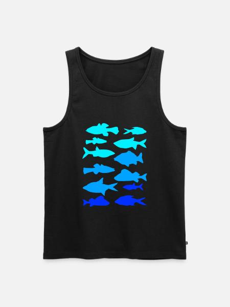 Anglerfish carp pike - Men's Premium Organic Tank Top - black