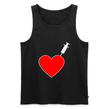 Vaccination - I am vaccinated - Men's Premium Organic Tank Top - black - Front - Michal (187cm)
