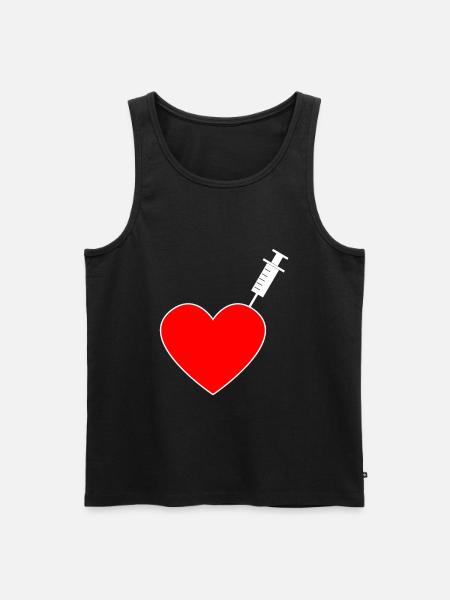 Impfung - Ich bin geimpft - Männer Premium Bio Tank Top - Schwarz