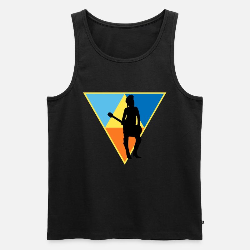 Distressed Musician - Männer Premium Bio Tank Top - Schwarz