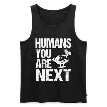 Dodo Gift Bird Ancient Fossil Archaeology Geek - Men's Premium Organic Tank Top - black - Front - AI Model Male 178 light (178cm)