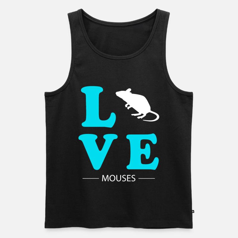 Mouse - Männer Premium Bio Tank Top - Schwarz