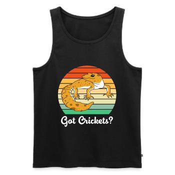 leopard gecko - Men's Premium Organic Tank Top - black - Front - AI Model Male 178 light (178cm)