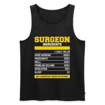 Fancy Surgeon Ingredients T Shirt - Débardeur bio Premium Homme - noir - Devant - AI Model Male 178 light (178cm)