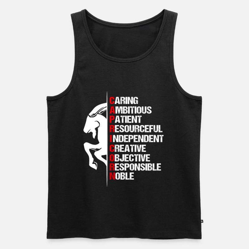 Sternzeichen Steinbock Symbol - Männer Premium Bio Tank Top - Schwarz