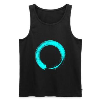 Kreis - Männer Premium Bio Tank Top - Schwarz - Vorne - Michal (187cm)