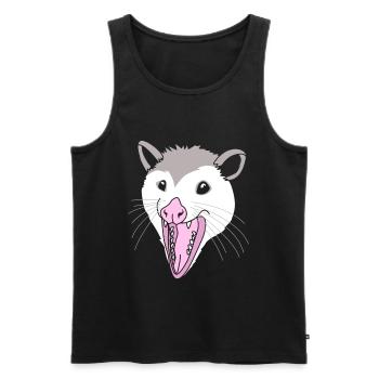 Opossum - Männer Premium Bio Tank Top - Schwarz - Vorne - AI Model Male 178 light (178cm)