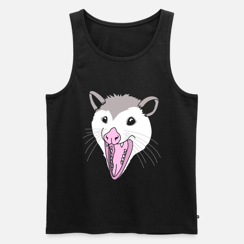 Opossum - Männer Premium Bio Tank Top - Schwarz