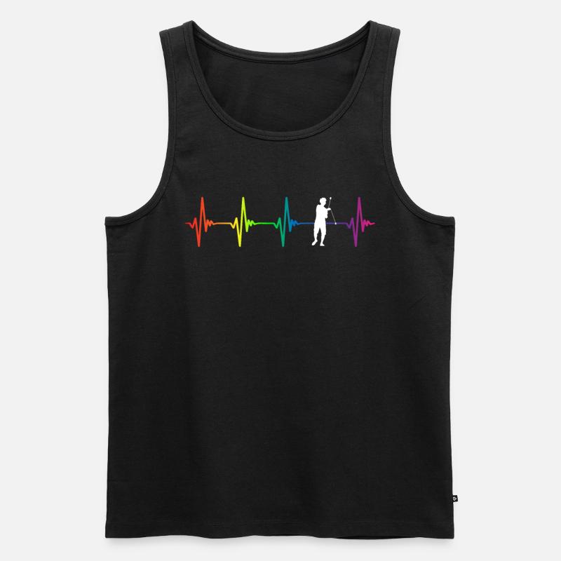 Yo-Yoing Rainbow Heartbeat - Männer Premium Bio Tank Top - Schwarz