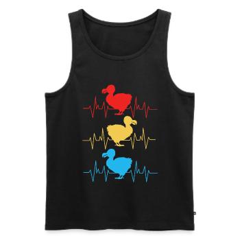 Dodo Gift Bird Ancient Fossil Archaeology Geek - Men's Premium Organic Tank Top - black - Front - AI Model Male 178 light (178cm)