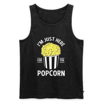 Popcorn cinéaste - Débardeur bio Premium Homme - noir - Devant - Michal (187cm)