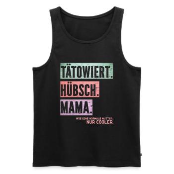 Hübsch Mama: Normale Mutter, nur cooler - Männer Premium Bio Tank Top - Schwarz - Vorne - Michal (187cm)