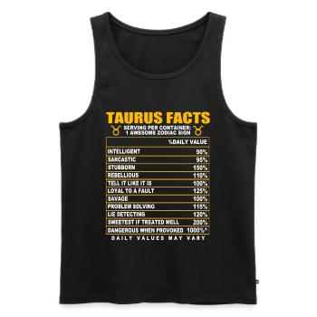 Taurus Zodiac - Men's Premium Organic Tank Top - black - Front - AI Model Male 178 light (178cm)