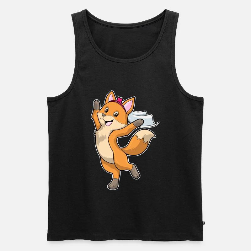 Fuchs Braut Schleier Hochzeit - Männer Premium Bio Tank Top - Schwarz