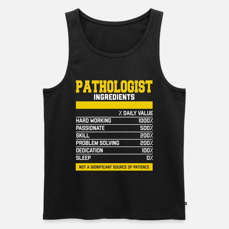 Nice Pathologist Ingredients T-Shirt - Männer Premium Bio Tank Top - Schwarz