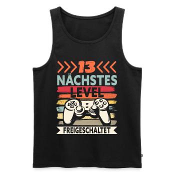 13. Geburstag Geschenk Zocker Geschenk - Männer Premium Bio Tank Top - Schwarz - Vorne - Michal (187cm)
