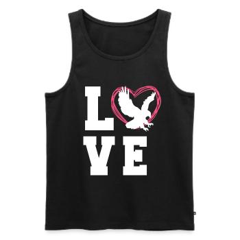 Hawk Tee Shirt For Women - Männer Premium Bio Tank Top - Schwarz - Vorne - AI Model Male 178 light (178cm)