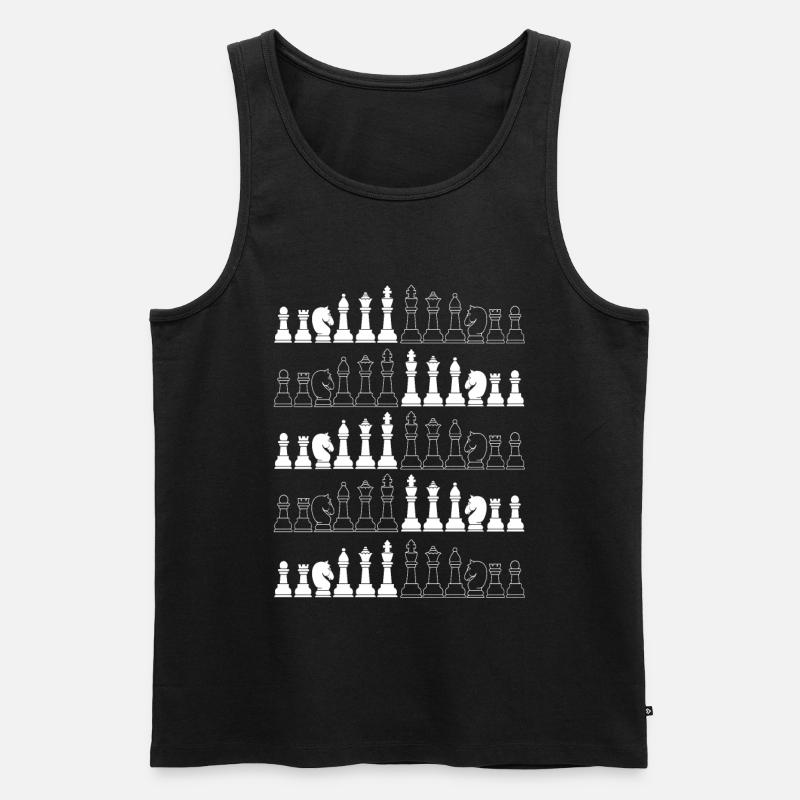 Schach - Männer Premium Bio Tank Top - Schwarz