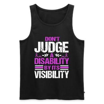Epilepsie - Männer Premium Bio Tank Top - Schwarz - Vorne - AI Model Male 178 light (178cm)