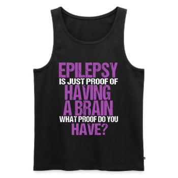 Epilepsie - Männer Premium Bio Tank Top - Schwarz - Vorne - AI Model Male 178 light (178cm)