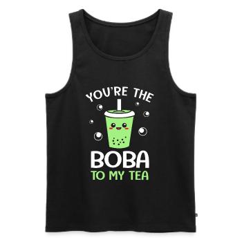 Bubble Tee Boba Tea - Männer Premium Bio Tank Top - Schwarz - Vorne - AI Model Male 178 light (178cm)