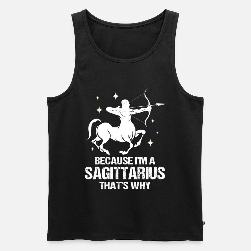 Sternzeichen Schütze - Männer Premium Bio Tank Top - Schwarz