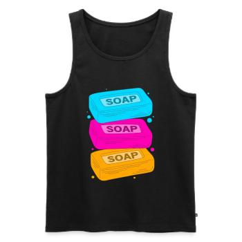 Seife Seifenherstellung DIY - Männer Premium Bio Tank Top - Schwarz - Vorne - Michal (187cm)