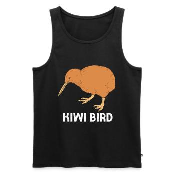 kiwi-vogel Kiwi Vogel - Männer Premium Bio Tank Top - Schwarz - Vorne - AI Model Male 178 light (178cm)