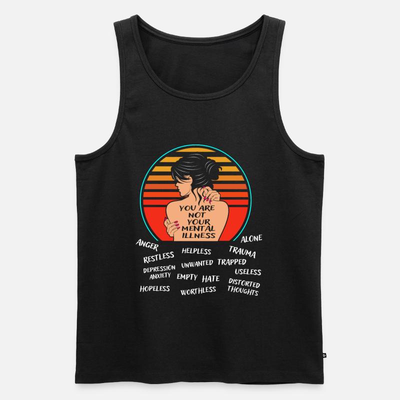 Depression - Männer Premium Bio Tank Top - Schwarz