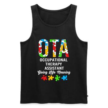 Therapist Therapy Occupational therapy Occupational therapist - Men's Premium Organic Tank Top - black - Front - AI Model Male 178 light (178cm)