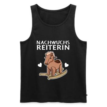 Reiterin Nachwuchs Pferd - Männer Premium Bio Tank Top - Schwarz - Vorne - Michal (187cm)