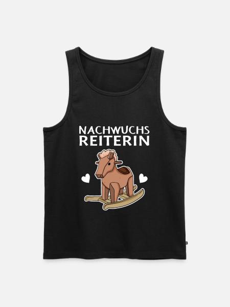 Reiterin Nachwuchs Pferd - Männer Premium Bio Tank Top - Schwarz