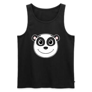 Panda - Männer Premium Bio Tank Top - Schwarz - Vorne - Michal (187cm)
