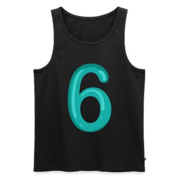 6 - Männer Premium Bio Tank Top - Schwarz - Vorne - Michal (187cm)