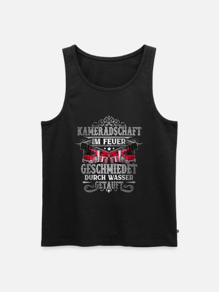 Feuerwehrmann Feuerwehr - Männer Premium Bio Tank Top - Schwarz