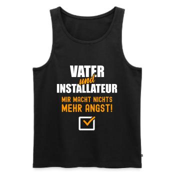 Installateur Vater - Männer Premium Bio Tank Top - Schwarz - Vorne - Michal (187cm)