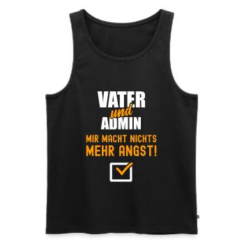 Admin Vater - Männer Premium Bio Tank Top - Schwarz - Vorne - AI Model Male 178 light (178cm)