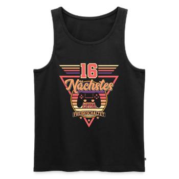 16. Geburtstag Level Freigeschaltet - Männer Premium Bio Tank Top - Schwarz - Vorne - Michal (187cm)