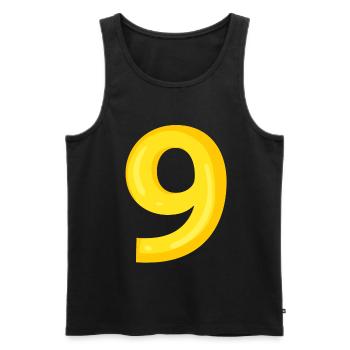 9 gelb - Männer Premium Bio Tank Top - Schwarz - Vorne - Michal (187cm)