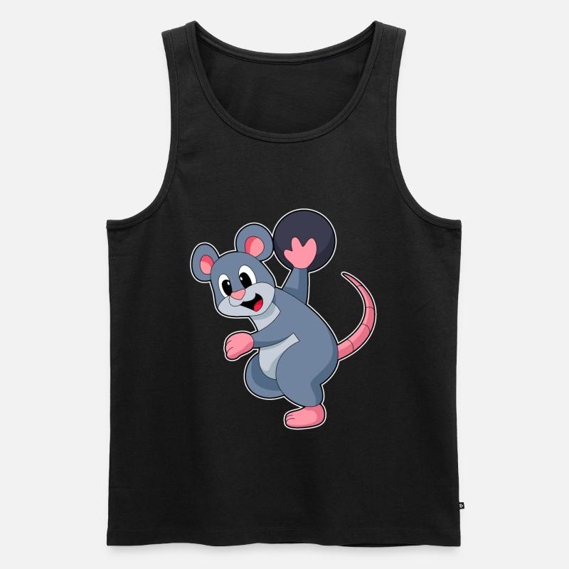 Ratte Bowling Bowlingkugel - Männer Premium Bio Tank Top - Schwarz