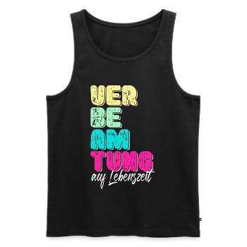 Verbeamtung Auf Lebenszeit Beamtin 4 Life Beamte - Männer Premium Bio Tank Top - Schwarz - Vorne - Michal (187cm)