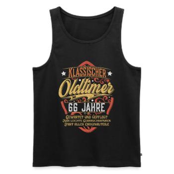 66. Geburtstag Oldtimer - Männer Premium Bio Tank Top - Schwarz - Vorne - Michal (187cm)