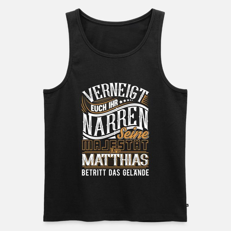 Matthias - Männer Premium Bio Tank Top - Schwarz