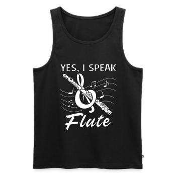 Flute - Men's Premium Organic Tank Top - black - Front - Michal (187cm)