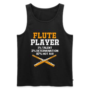 Flöte - Männer Premium Bio Tank Top - Schwarz - Vorne - Michal (187cm)