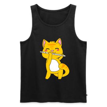 Flute - Men's Premium Organic Tank Top - black - Front - Michal (187cm)