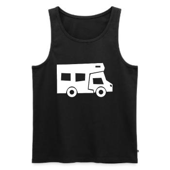 Caravane Camping Camping Camper - Débardeur bio Premium Homme - noir - Devant - Michal (187cm)
