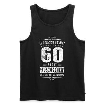 Mit 60 So Gut Auszusehen 60. Geburtstag Geschenk - Männer Premium Bio Tank Top - Schwarz - Vorne - Michal (187cm)