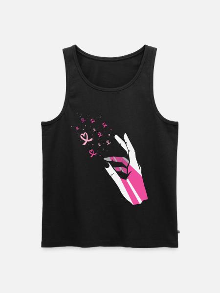 Bröstcancer bröstcancer månad bröstcancer loop - Ekologisk premium tanktopp herr - svart